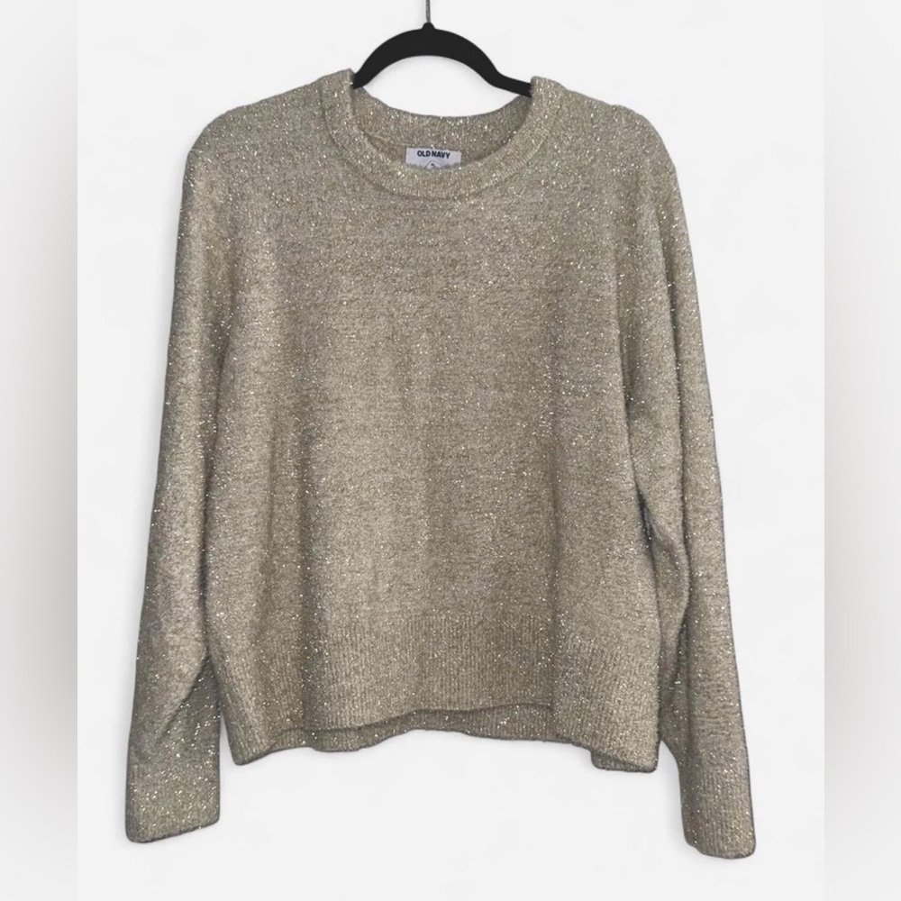 Old Navy Women's Glitter Knit Sweater - Cream